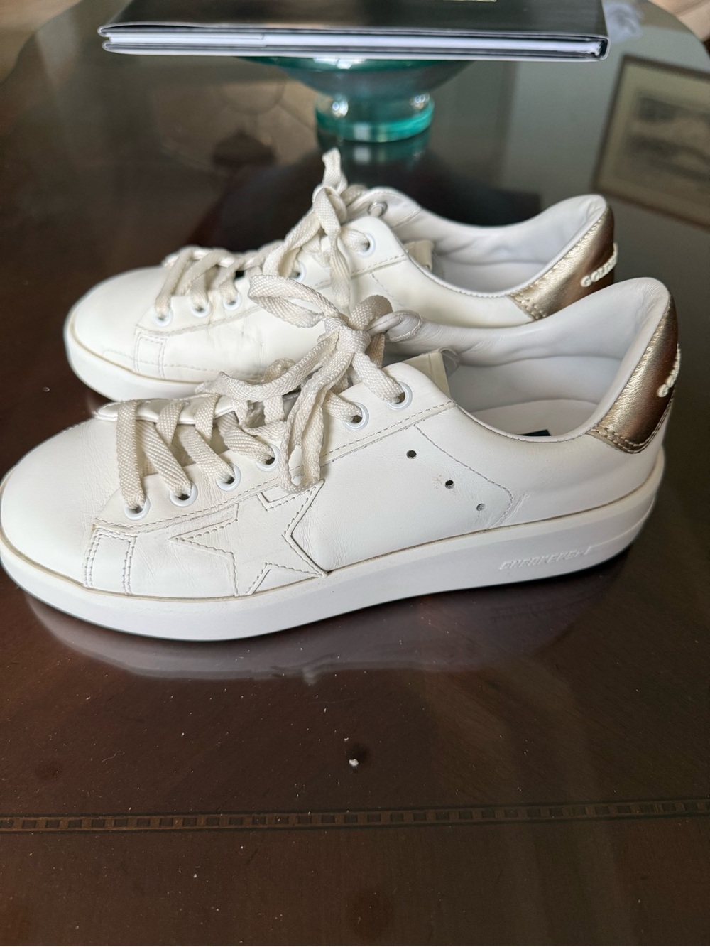 Golden Goose Pure Star White Leather Sneakers